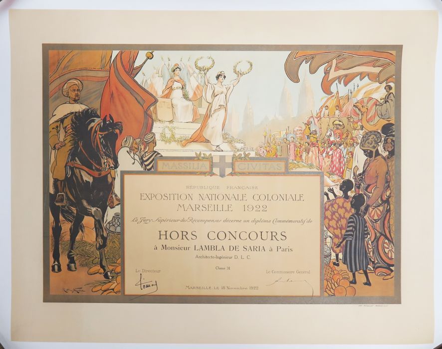Null Poster - LA NEZIERE (Robert de). Exposition nationale coloniale Marseille 1&hellip;