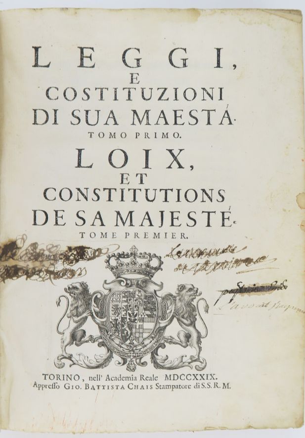 Null Droit - Italie - VICTOR AMEDEE II de Savoie. Leggi, e costituzioni di Sua M&hellip;