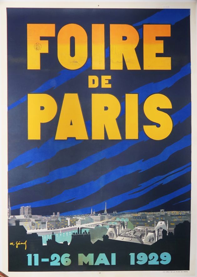Null 海报 - GÉRARD.1929年巴黎国际电影节。巴黎，巴黎博览会特别印刷厂，1929年。

大型彩色海报，80 x 120厘米，帆布覆盖。非常好的副&hellip;