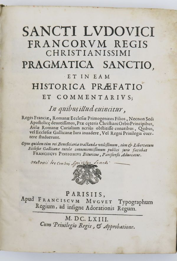 Null Droit - PINSSON (François). Sancti Ludovici Francorum Regis christianissimi&hellip;