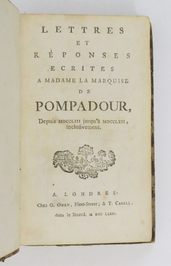 Null [BARBÉ-MARBOIS (François de)]. Lettres et réponses écrites à Madame la Marq&hellip;