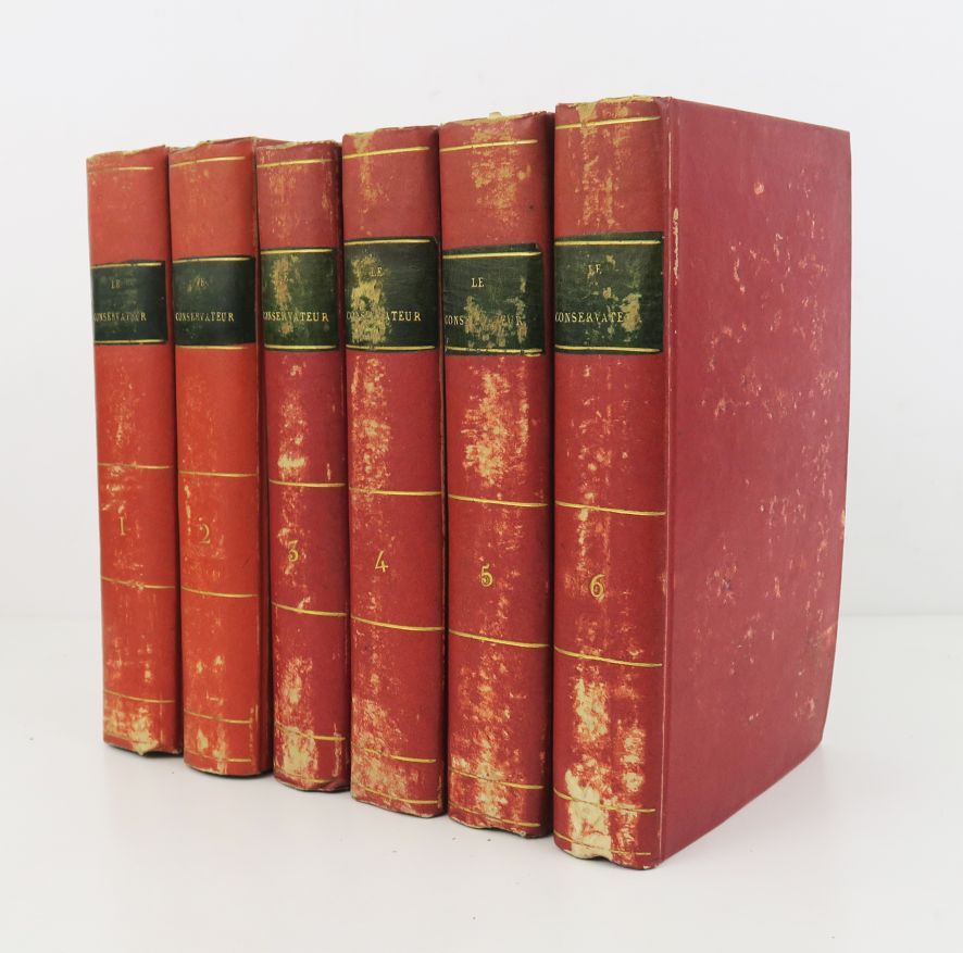 Null Conservateur (Le).[巴黎，Le Normant fils, 1818-1820。

78期，共6卷。当代红色纸板，书脊镀金，标题页镀&hellip;