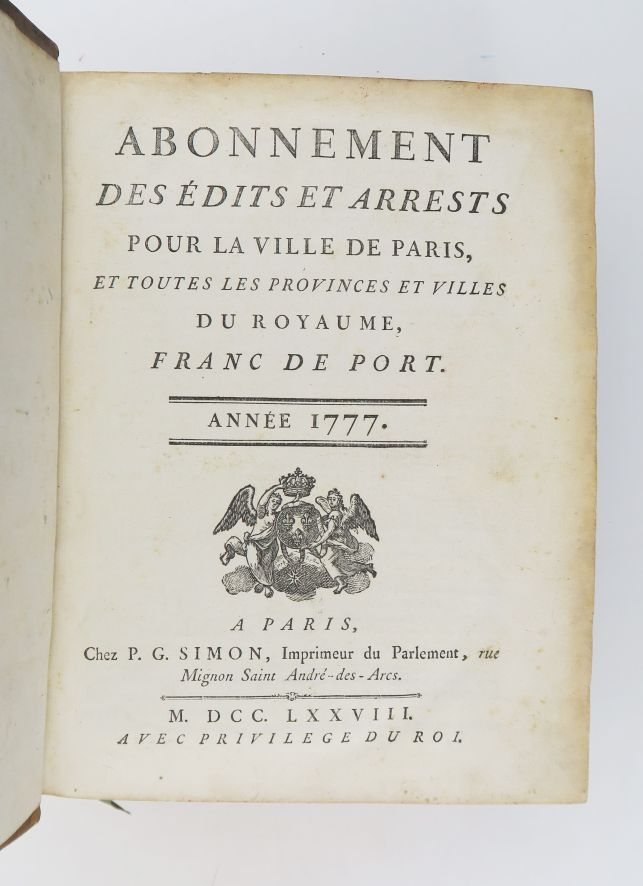 Null Arrests. Subscription of the edicts and arrests for the city of Paris, and &hellip;