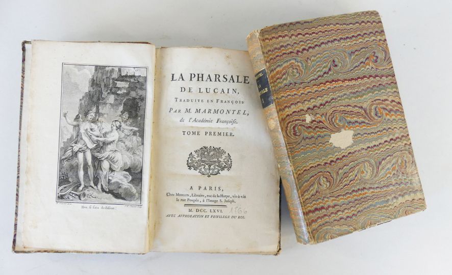 Null LUCAIN (Marcus Annaeus Lucanus).Lucan的Pharsalus，由Marmontel翻译成法语。巴黎，梅林，1766年&hellip;