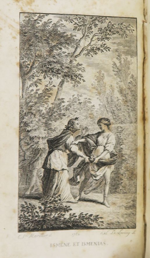 Null [Eustathius macrembolite]。伊斯梅内和伊斯梅尼亚斯的爱情，其次是阿布罗康和安提亚的爱情。日内瓦，sn，1782。

16开本，&hellip;