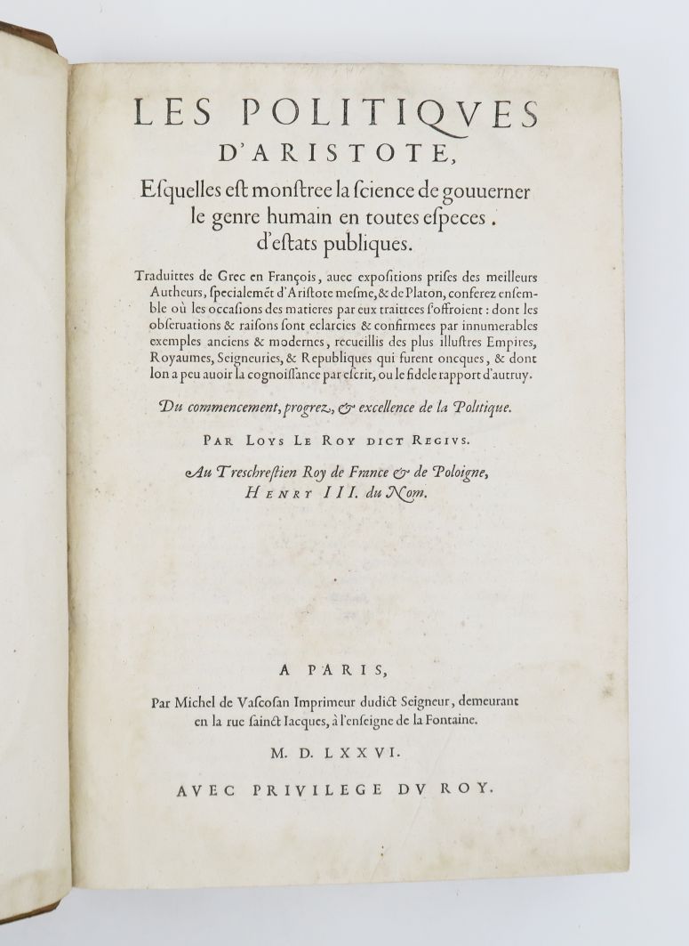 Null ARISTOTE. The Politics of Aristotle, in which is shown the science of gover&hellip;