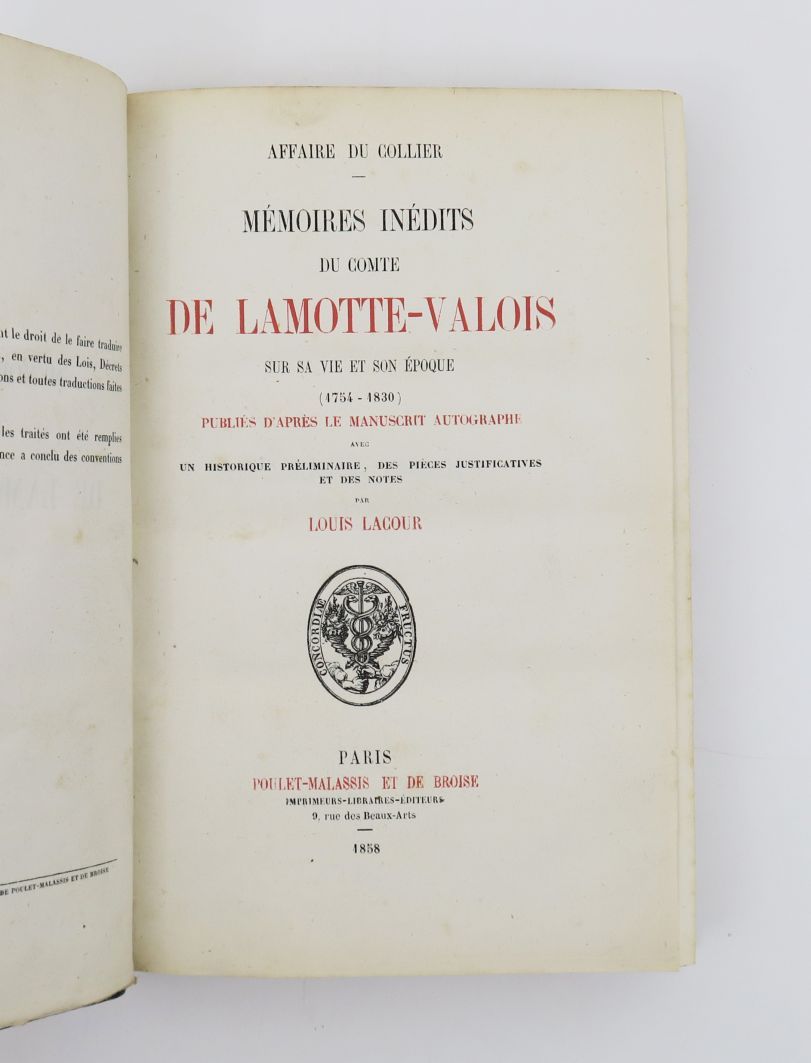 Null LAMOTTE-VALOIS（Charles-Antoine-Nicolas，Comte de）。Affaire du Collier--未发表的德-&hellip;
