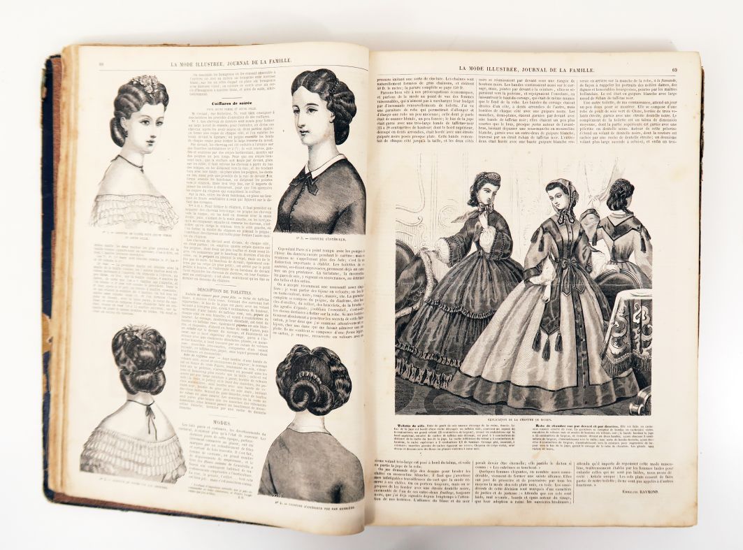 Null 时尚图解》（La）。 家庭报纸。巴黎，Firmin Didot frères, 1863年。

小册子中的半部红色basane（时期装订）。擦伤，装订&hellip;