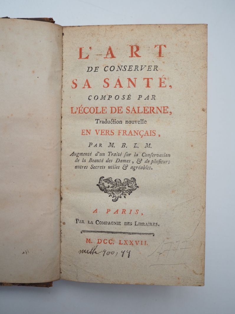 Null [BRUZEN de LA MARTINIERE (Antoine Auguste)]. L'art de conserver sa santé, c&hellip;