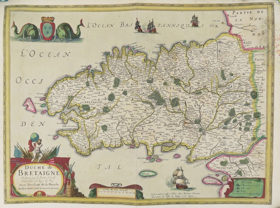 Null 地段。一套13张17世纪的法国各地区的旧地图。