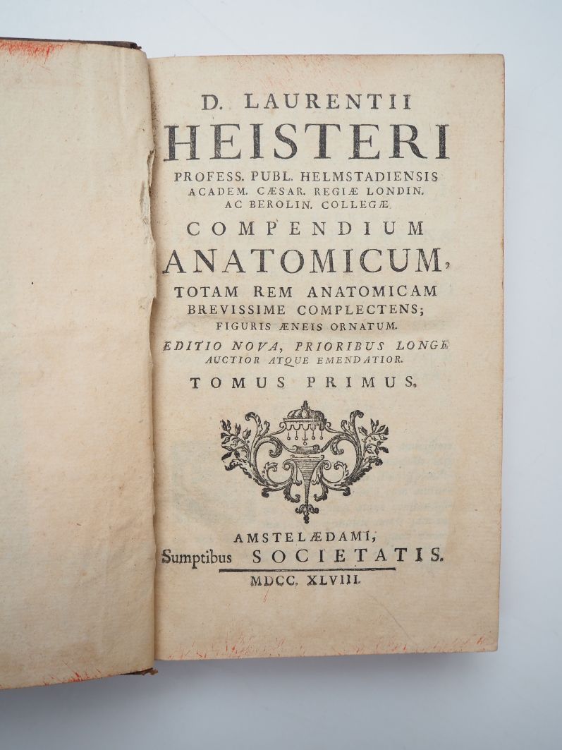 Null HEISTER (Laurent). Compendium anatomicum, totam rem anatomicam brevissime c&hellip;