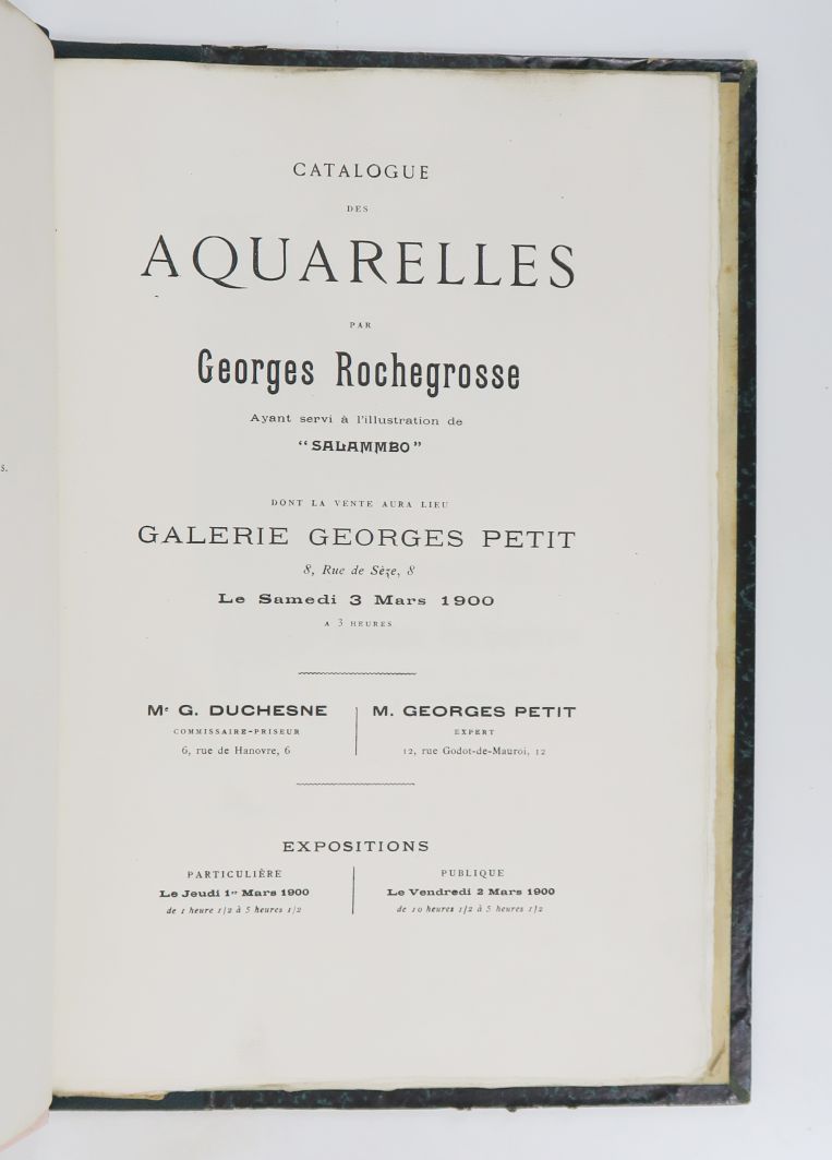 Null [ROCHEGROSSE (Georges)]. Catalogo degli acquerelli di Georges Rochegrosse u&hellip;