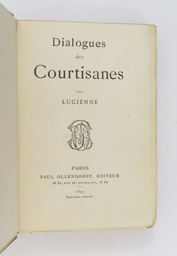 Null [DONNAY (Maurice) & MARNI (Jeanne)]. Dialogues des Courtisanes par LUCIENNE&hellip;