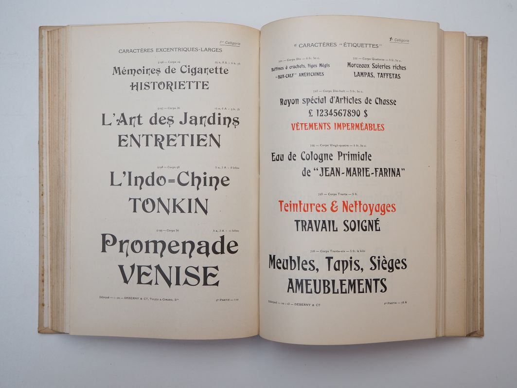 Null DEBERNY & Cie.排版小册子》。标本字体。巴黎，Fonderie de caractères d'imprimerie，sd（1920）。
&hellip;