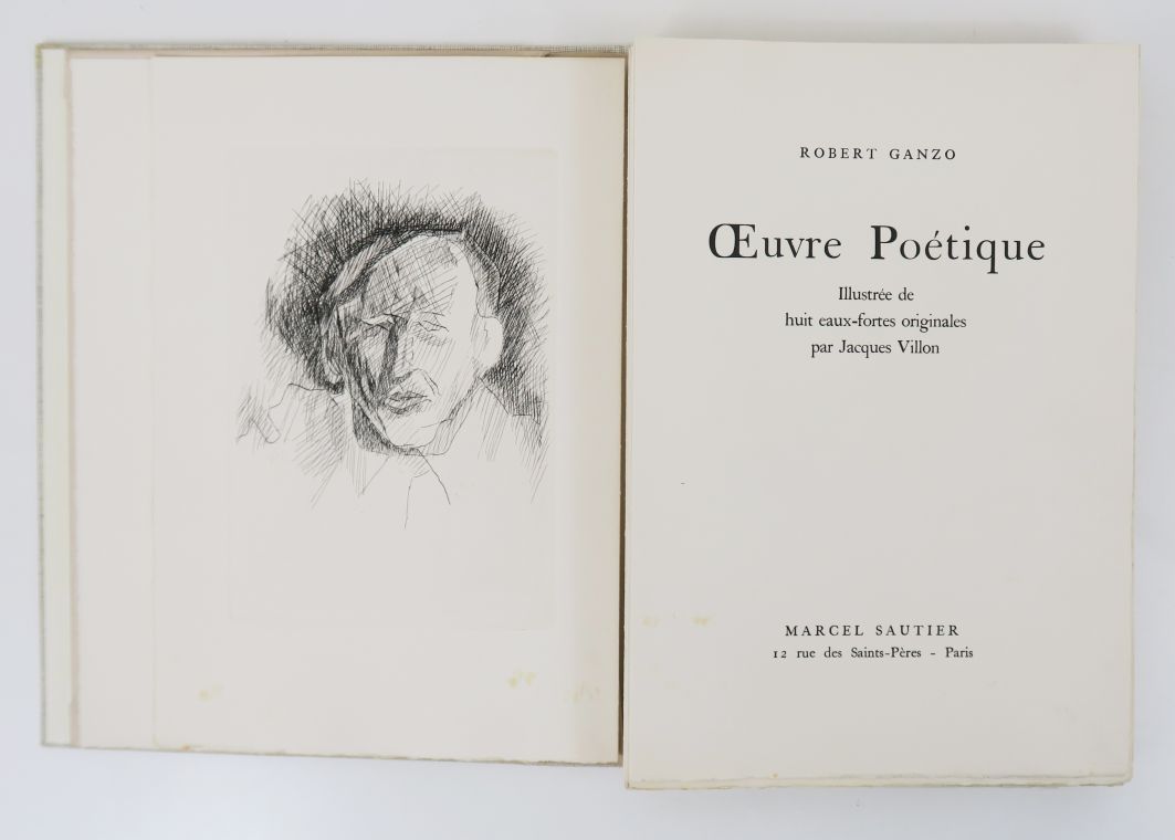 Null VILLON（雅克）和GANZO（罗伯特）。诗集》。巴黎，Marcel Sautier, 1957年。

4开本，印刷封面，夹在文件夹和滑套中。

J&hellip;