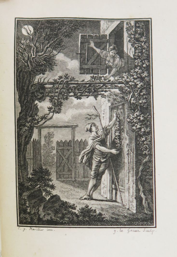 Null BERQUIN.田园诗》。第1版。sl，sn，sd（1775年的特权）。

两部分合为一卷，12开本，绿色摩洛哥，光滑的书脊装饰，红色摩洛哥的标题页，&hellip;