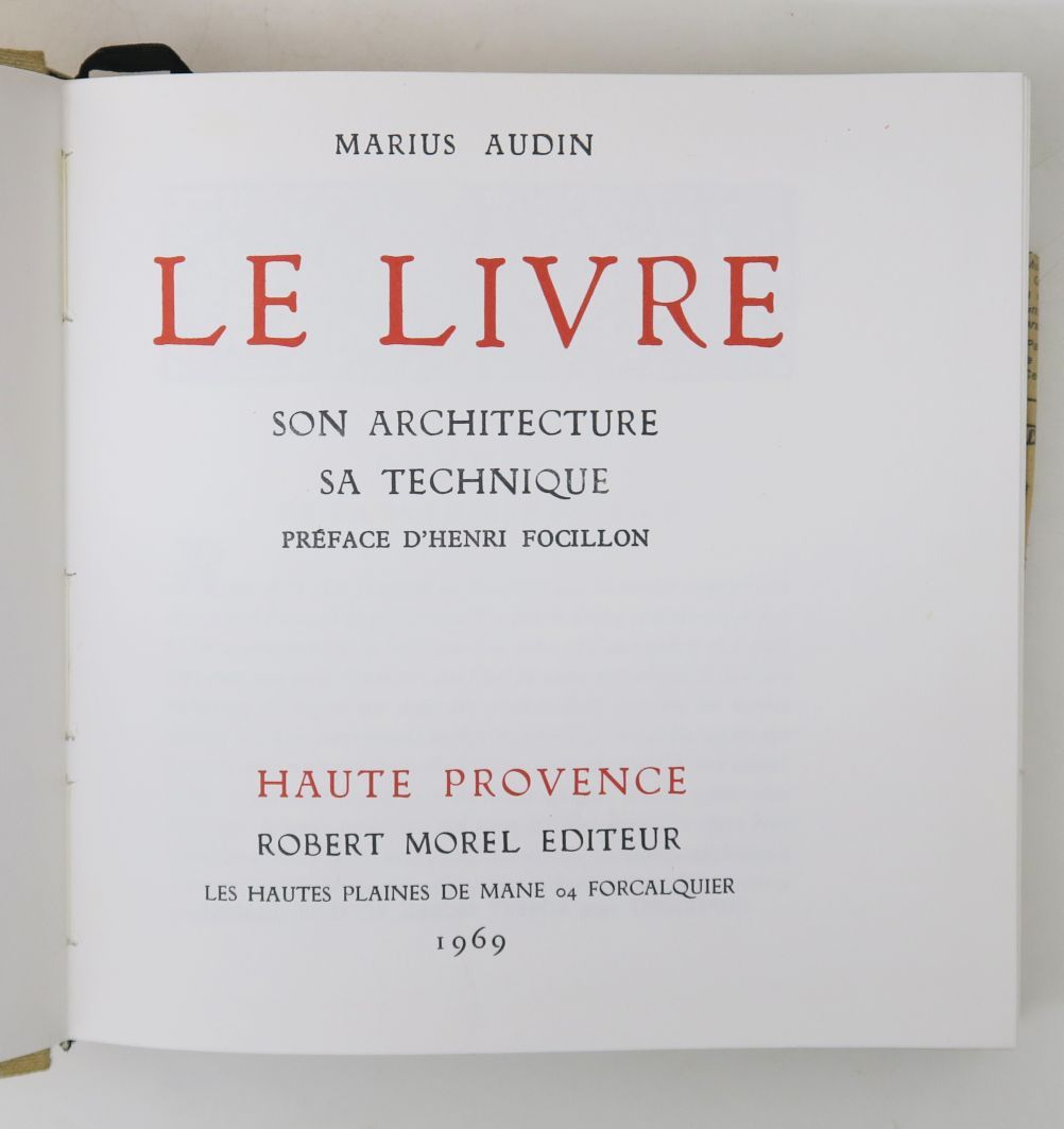 Null MOREL (Robert, ed.).一套16卷的精装版。

AUDIN (Marius), Le Livre, 1969 - MOUGIN (Ju&hellip;