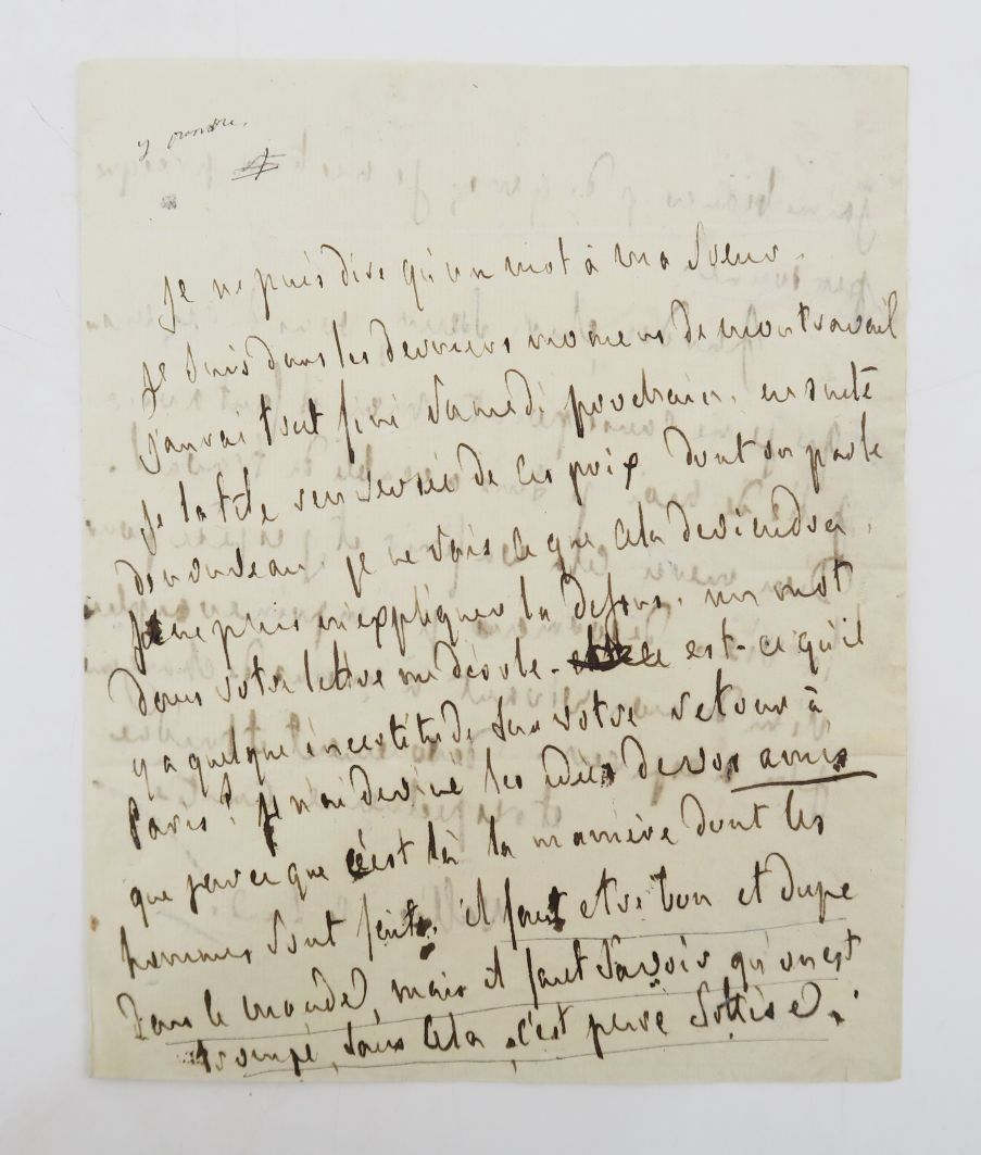 Null 
CHATEAUBRIAND (François René, vicomte de).一套2封漂亮的亲笔信，既有文学性又有私密性，是他在完成《巴黎到耶&hellip;