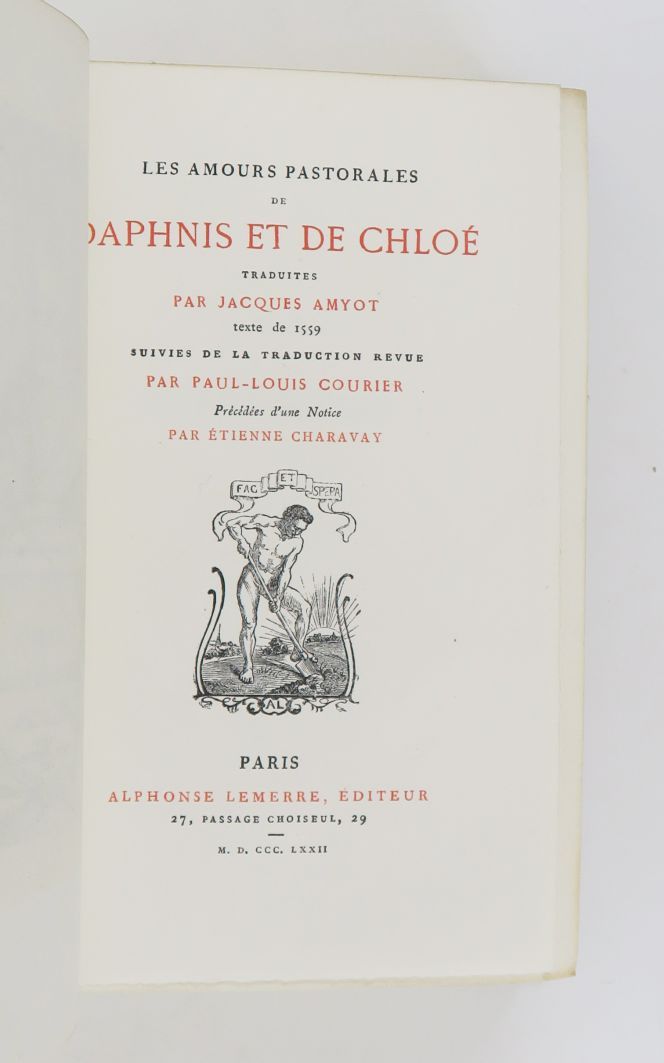 Null LONGUS. Les Amours pastorales de Daphnis et Chloé, traduites par Jacques Am&hellip;