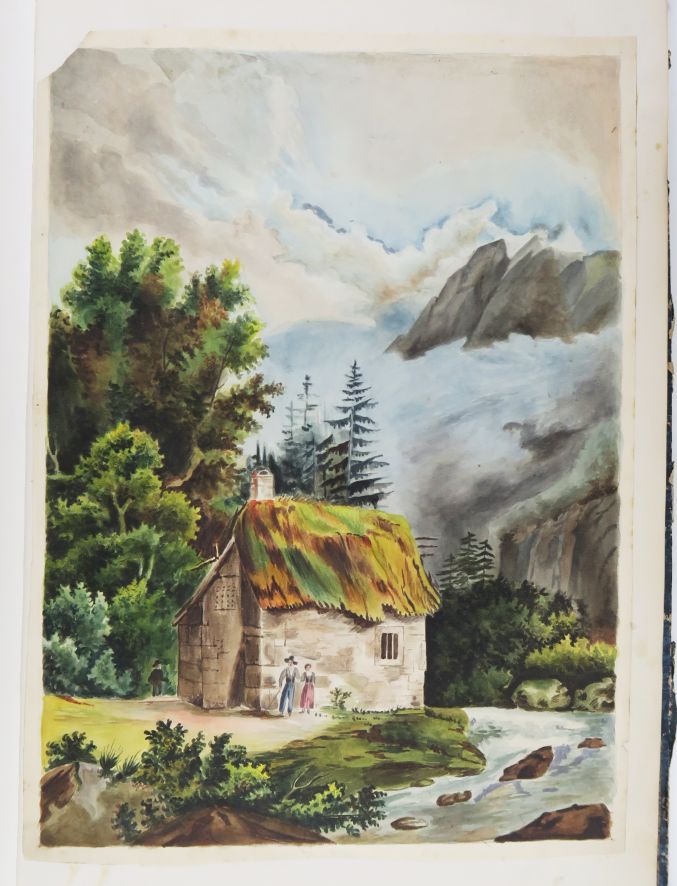 Null Album de dessins. Album d'aquarelles et de dessins originaux. Sl, [c. 1860]&hellip;