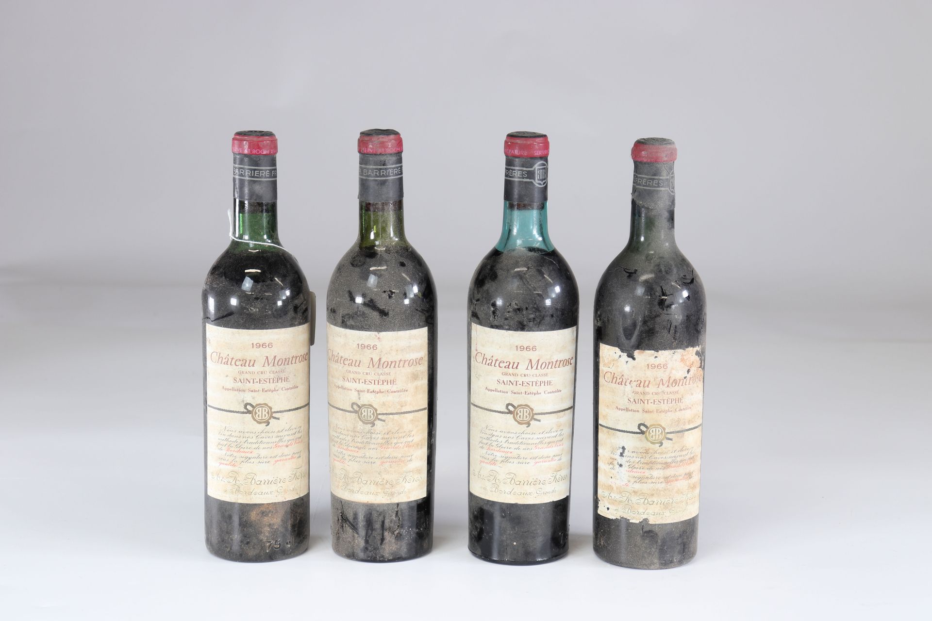 4 bouteilles - 75cl vin rouge- chateau montrose 1966 4 bottiglie - 75cl vino ros&hellip;
