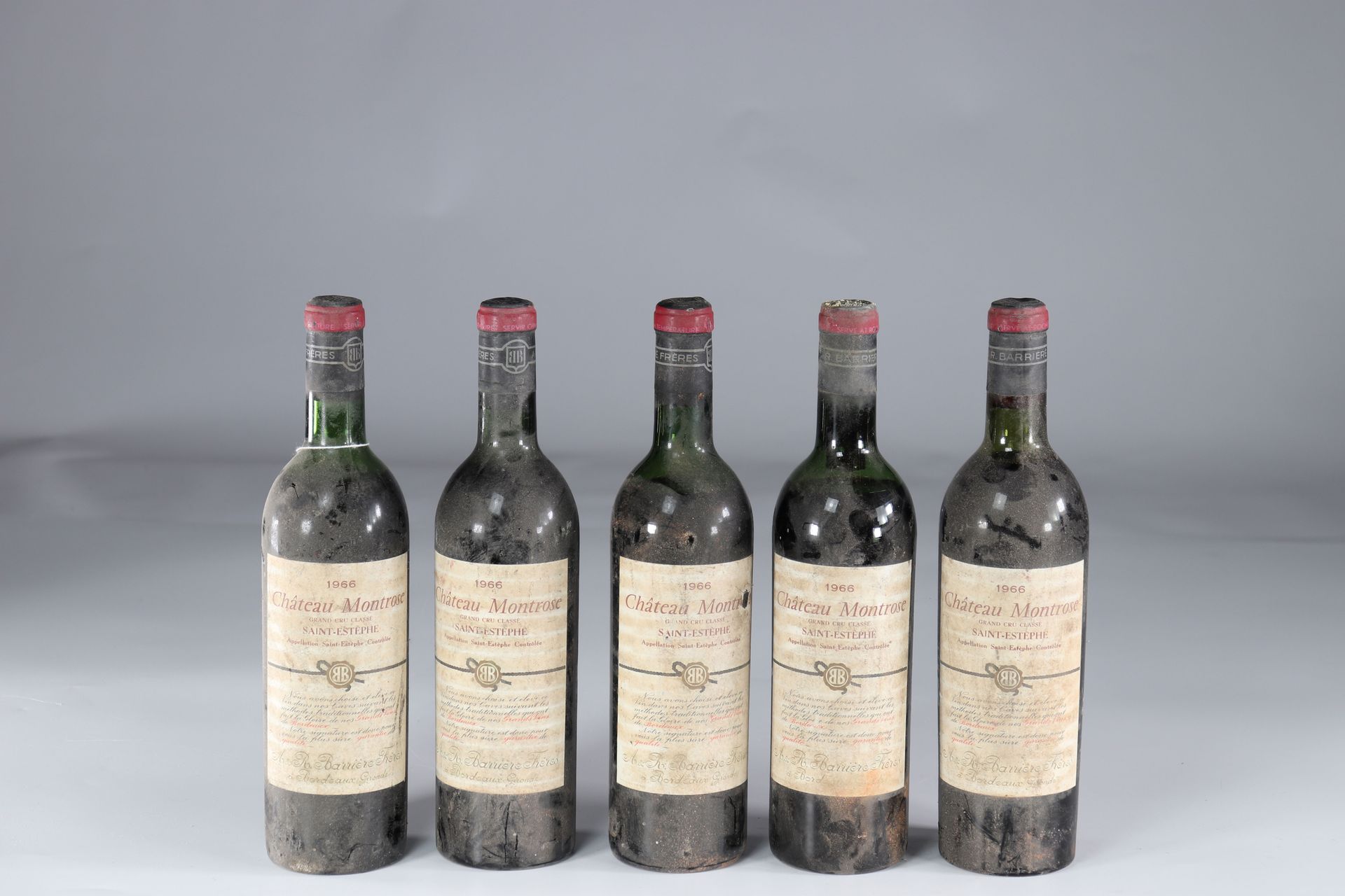 5 bouteilles - 75cl vin rouge - chateau montrose 1966 5 bottles - 75cl red wine &hellip;