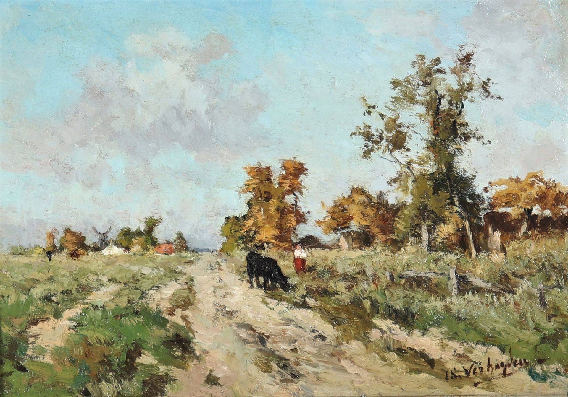 Isidore VERHEYDEN (1846-1905) "paysage animé" Isidore VERHEYDEN (1846-1905) "pay&hellip;