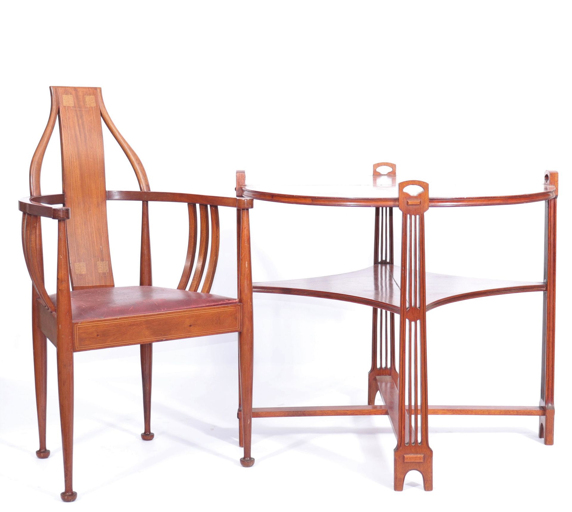 Autriche - Table + 4 chaises en acajou - 1900 Österreich - Tisch + 4 Stühle aus &hellip;