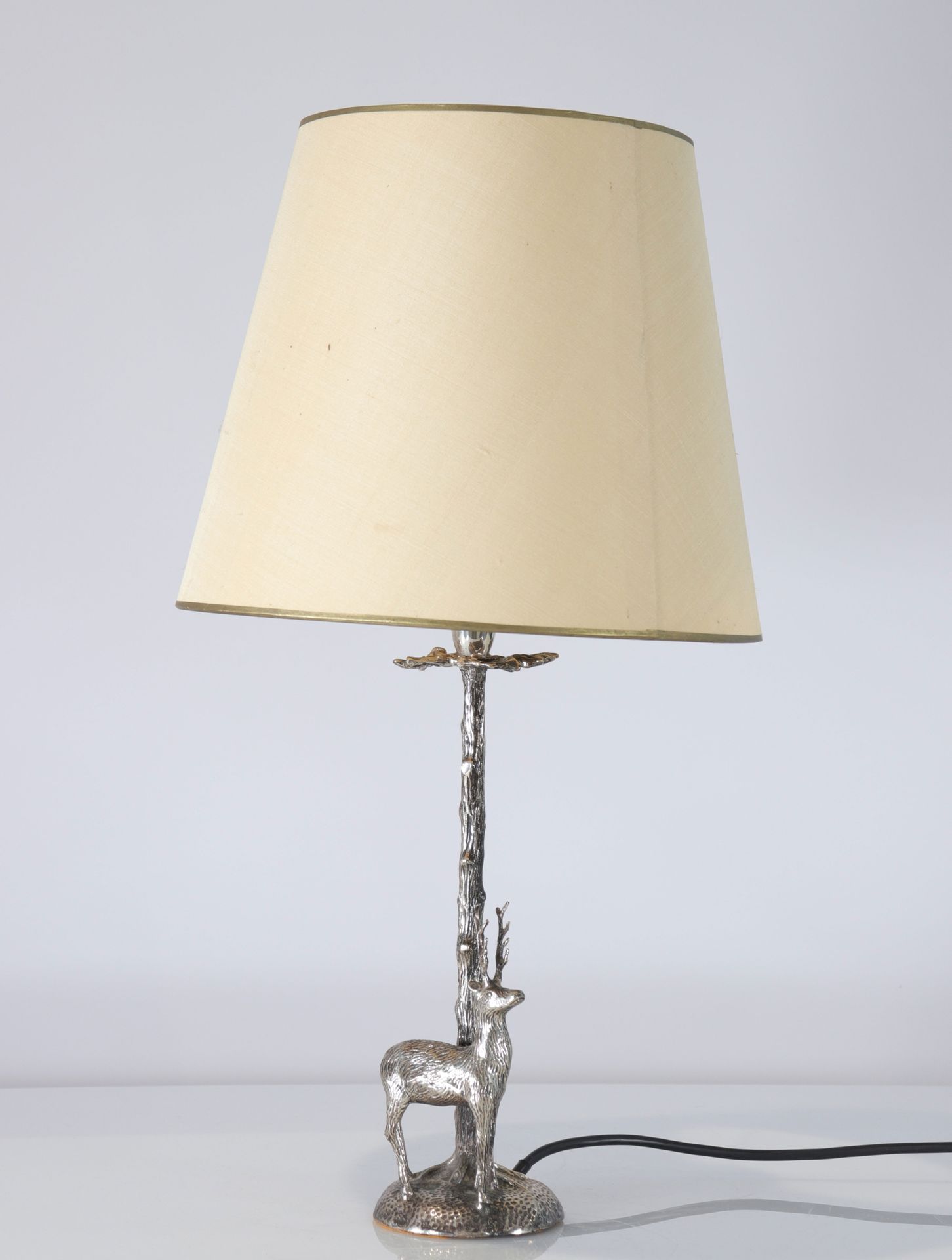 Style Valenti lampe de bureau en bronze argenté Valenti style desk lamp in silve&hellip;