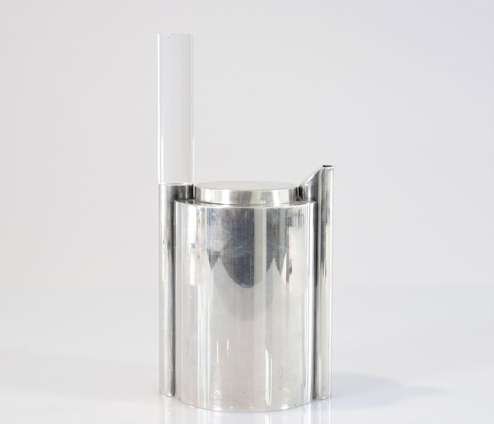 RAVINET DENFERT théière moderniste en métal argenté et plexiglas RAVINET DENFERT&hellip;