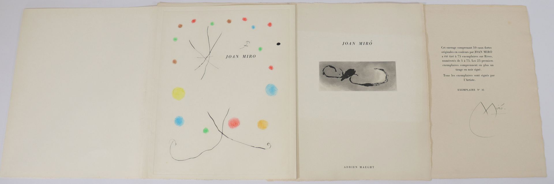 Joan Miró – 3 pièces (eaux fortes) 琼-米罗-3件（蚀刻画）
时期: 第十届
尺寸: 高320MM，长260MM（闭合）
重量&hellip;