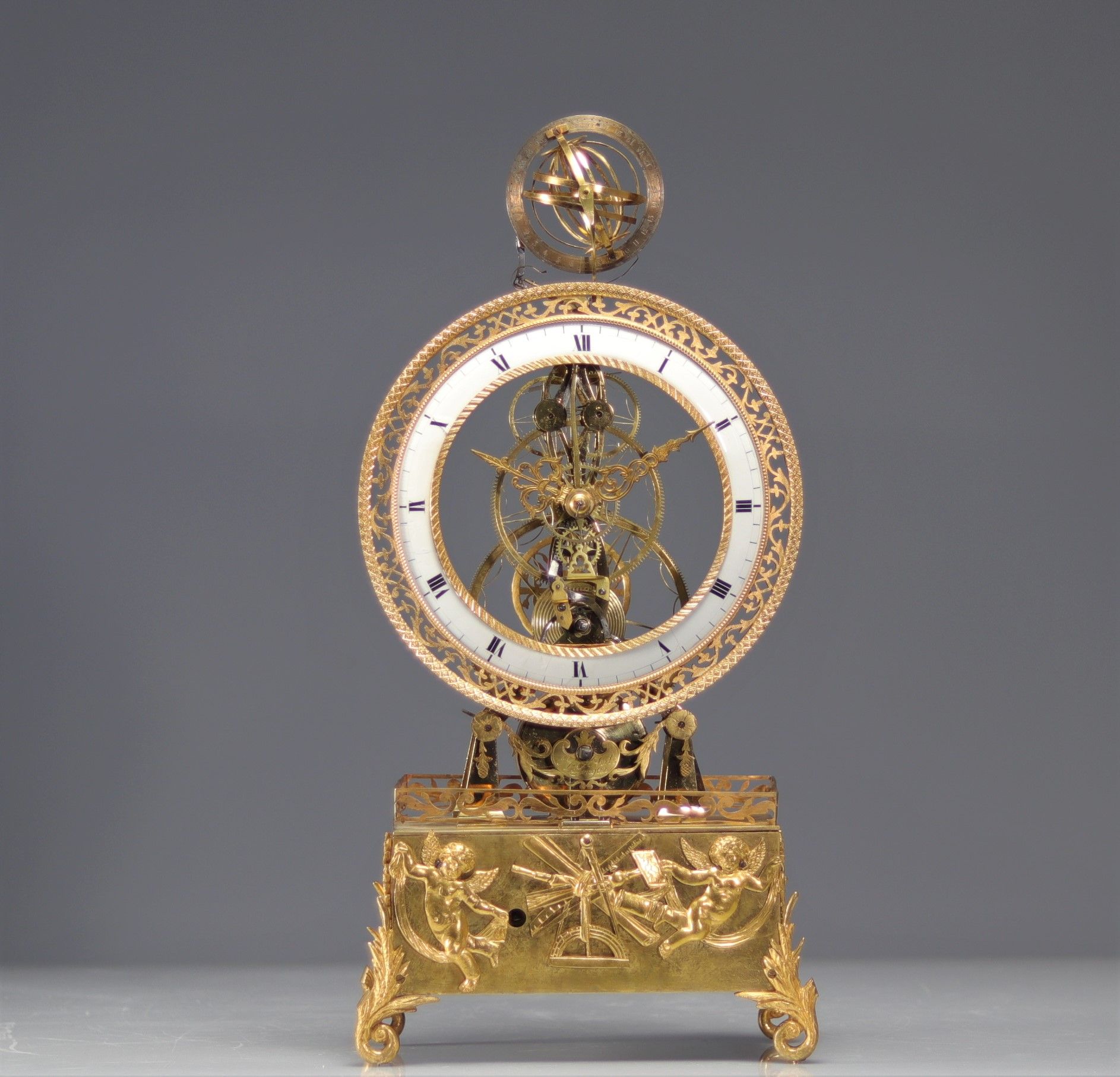 Null Rare skeleton clock with movement of the stars signed Aerts in Tongeren
Wei&hellip;