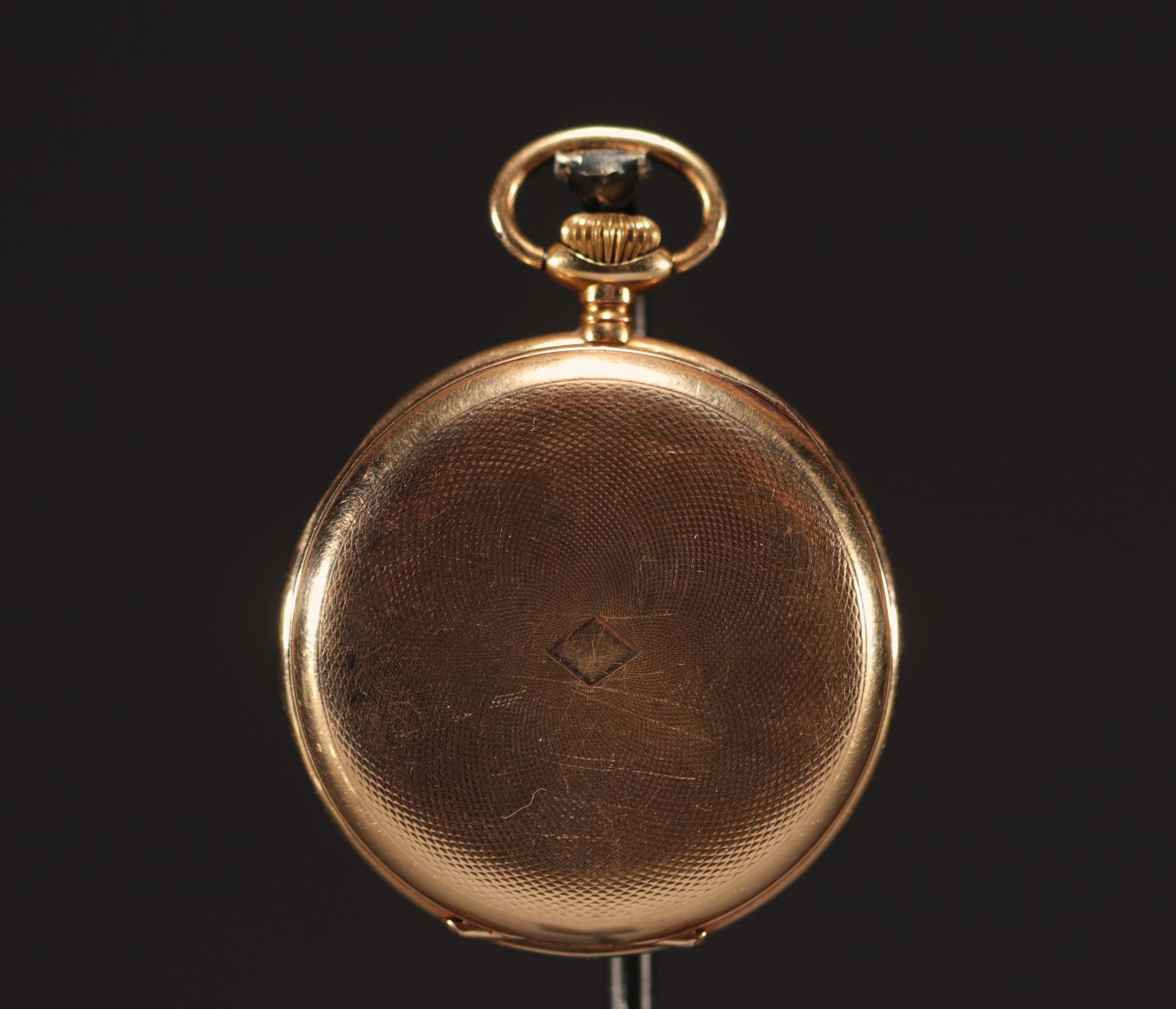 Null Taschenuhr "Chronometer D" aus 18k Gold, "Anker gerade Linie, 15 Rubine, si&hellip;