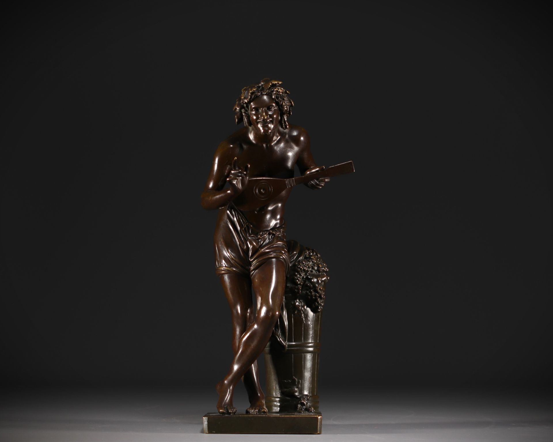 Null Francisque Joseph DURET (1804-1865) d'après - "L'Improvisateur" Sculpture e&hellip;