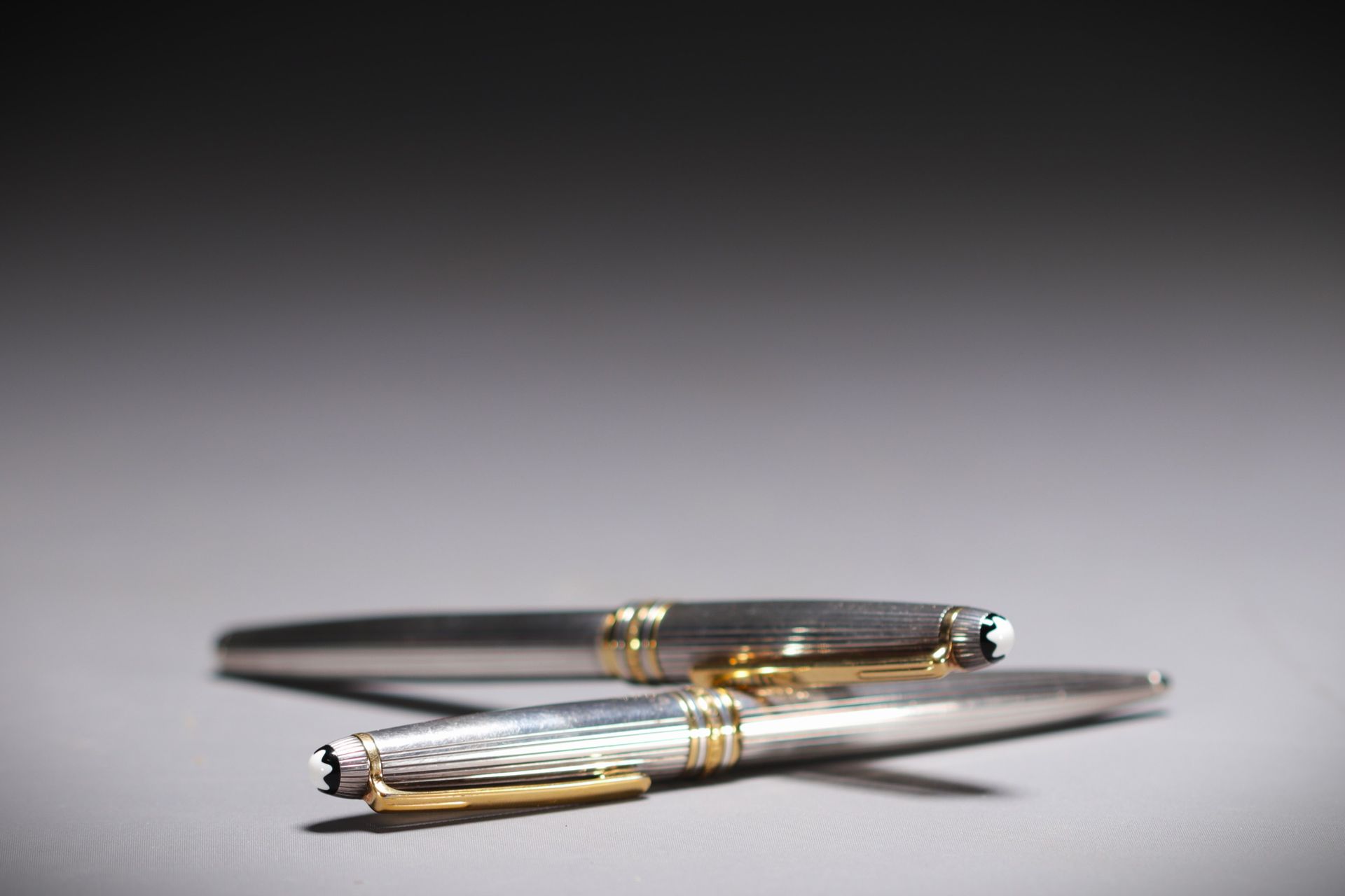 Null MONTBLANC - Set de stylo et porte plume MEISTERSTÜCK MOZART en argent massi&hellip;