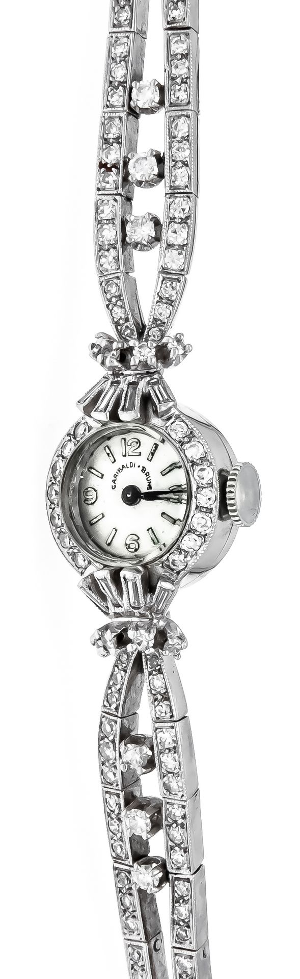 Null Garibaldi & Bruns, ladies' diamond watch, 585/000 WG, manual winding cal. F&hellip;