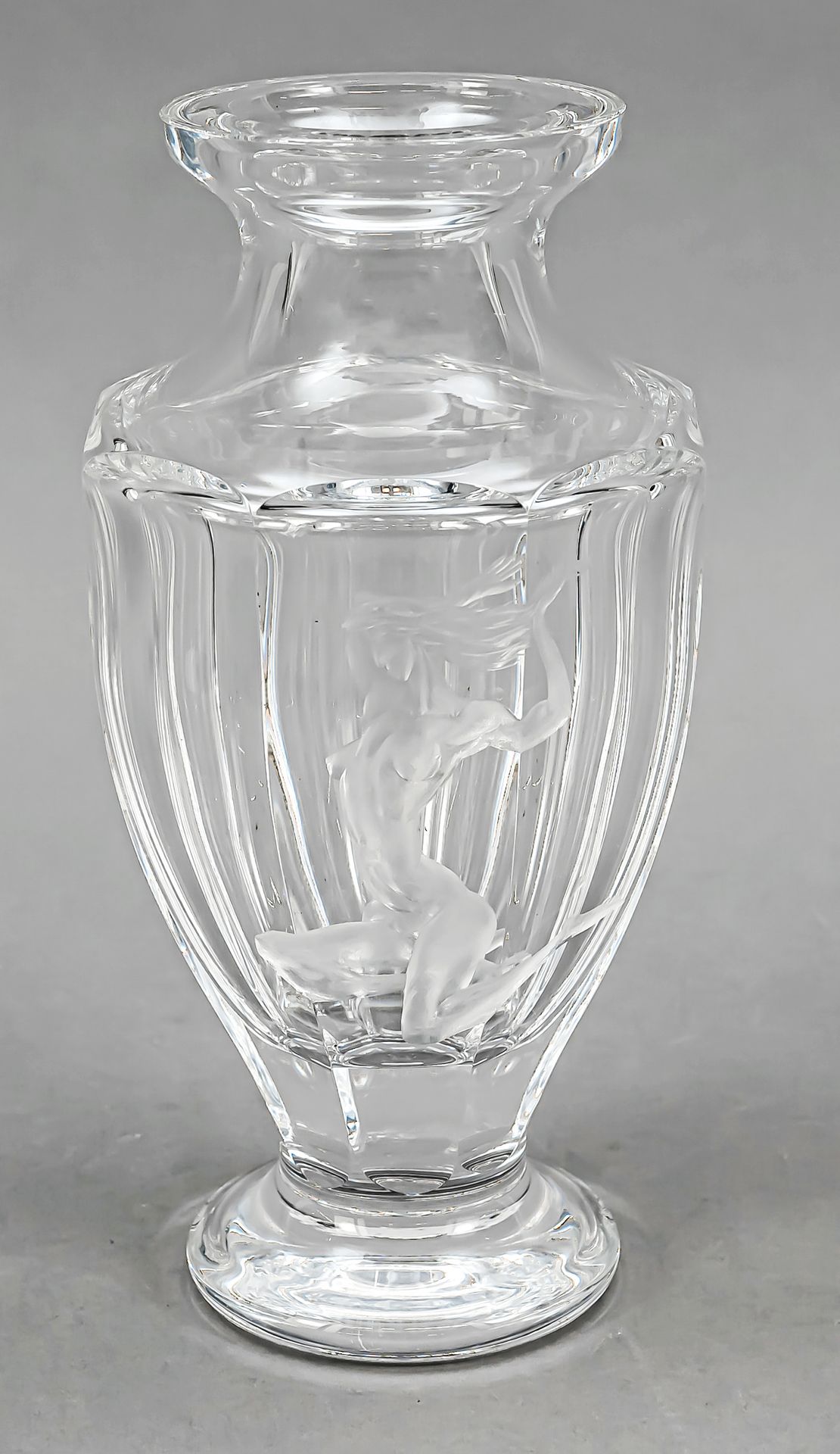 Null Vase, Tchéquie, 20e s., Moser, Karlsbad, base ronde, corps en forme d'urne,&hellip;