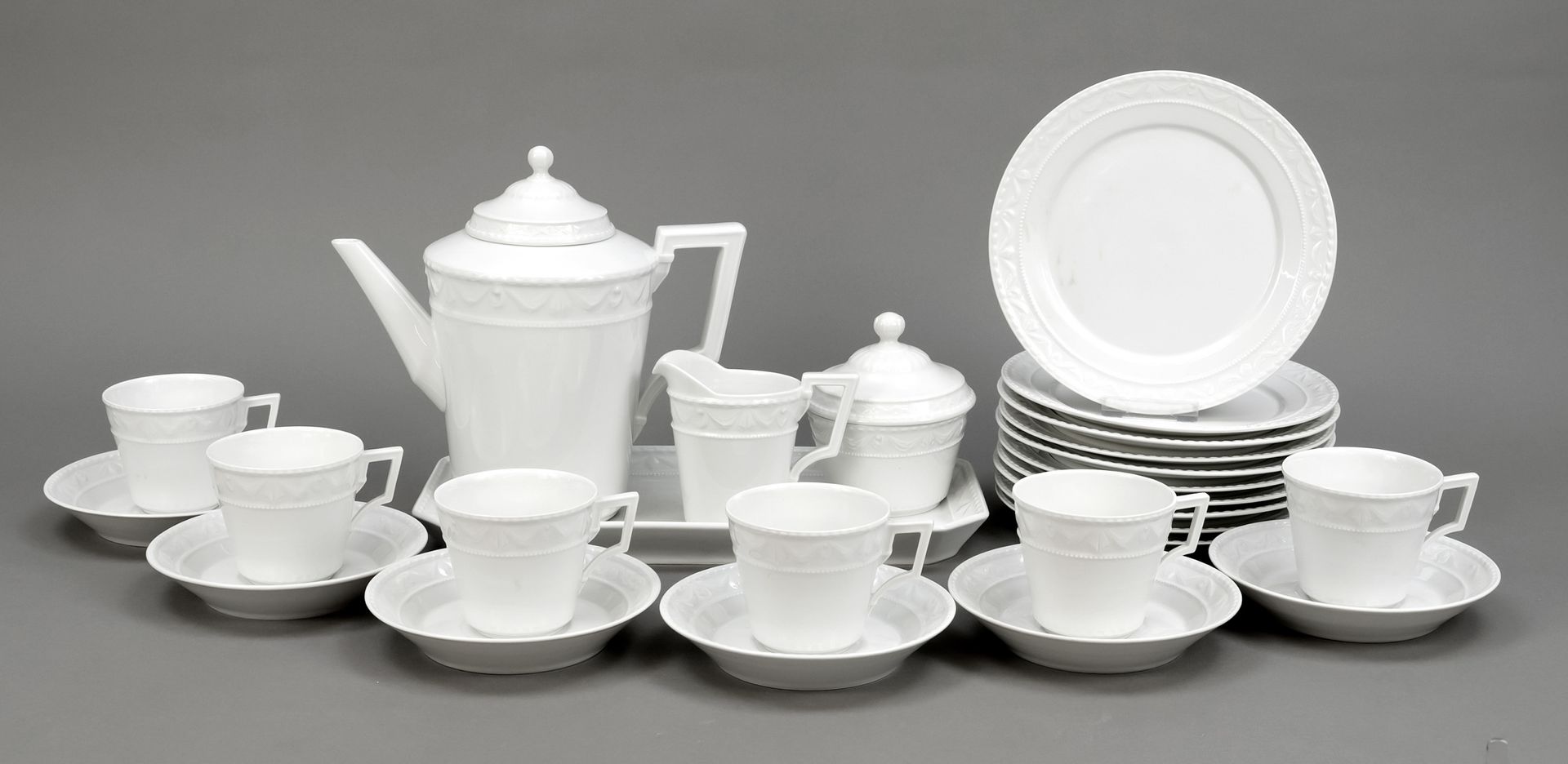 Null Coffee service for 10 persons, 34 pieces, KPM Berlin, mark 1962-92, 2nd cho&hellip;