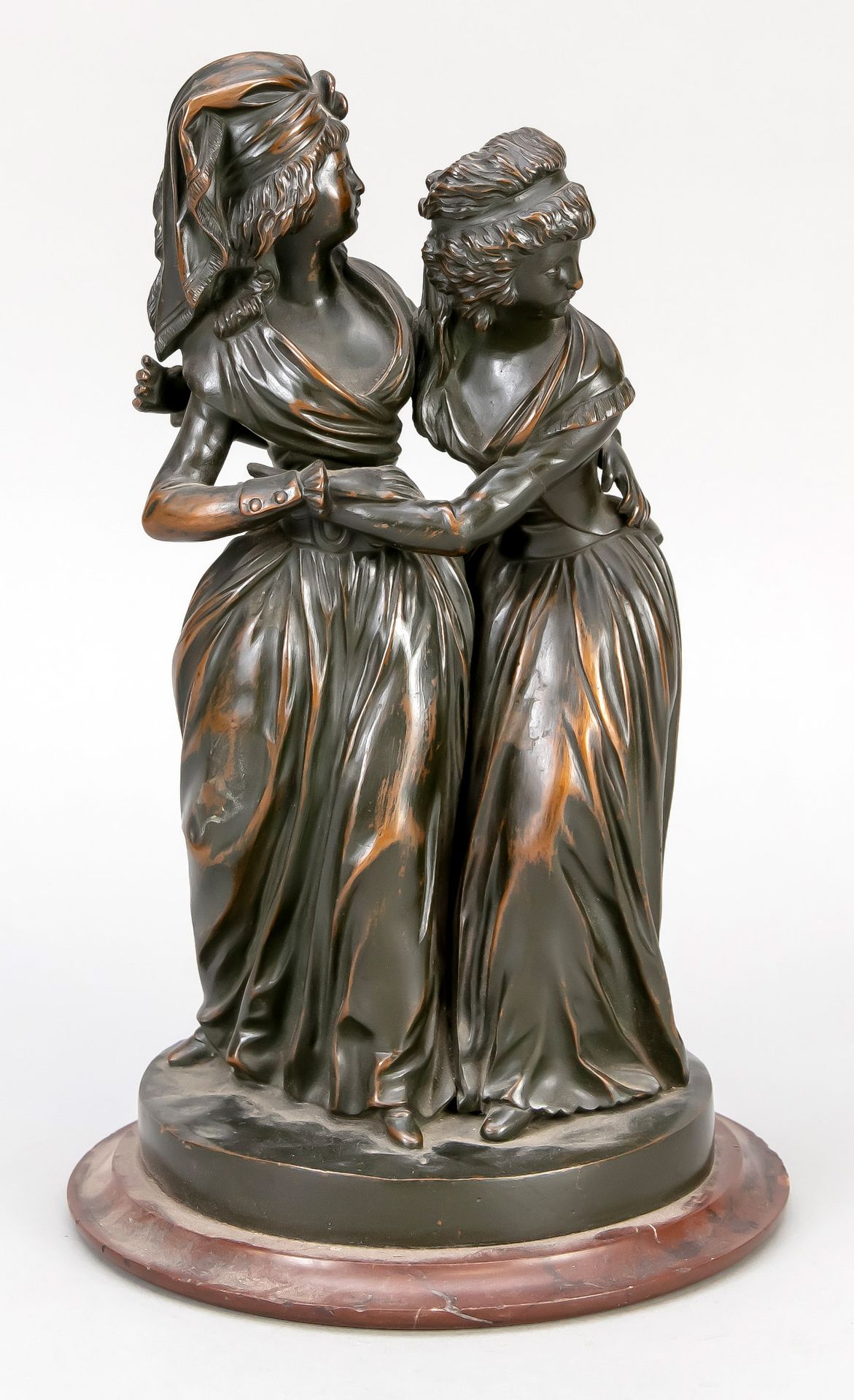 Null Émile Bruchon (active 1880-1910), embracing sisters in classicist dresses, &hellip;