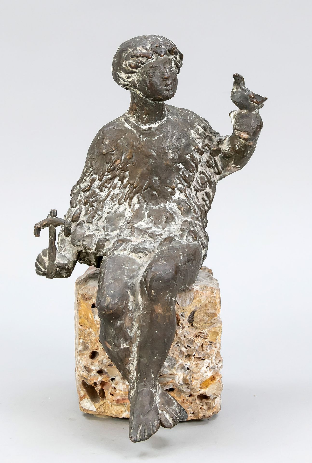 Null Marlene Neubauer-Wörner (1918-2010)，"'Papageno'"原标题，青铜，棕色抛光，1966年，石头底座，Wvz.&hellip;
