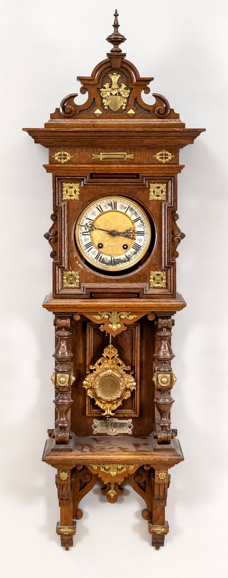 Null 悬臂钟，由德国维林根的Carl Werner Uhrenfabrik制造，成立于1870年，镀金青铜应用，表壳经过精心修复，没有玻璃，精致的表盘，镀银&hellip;