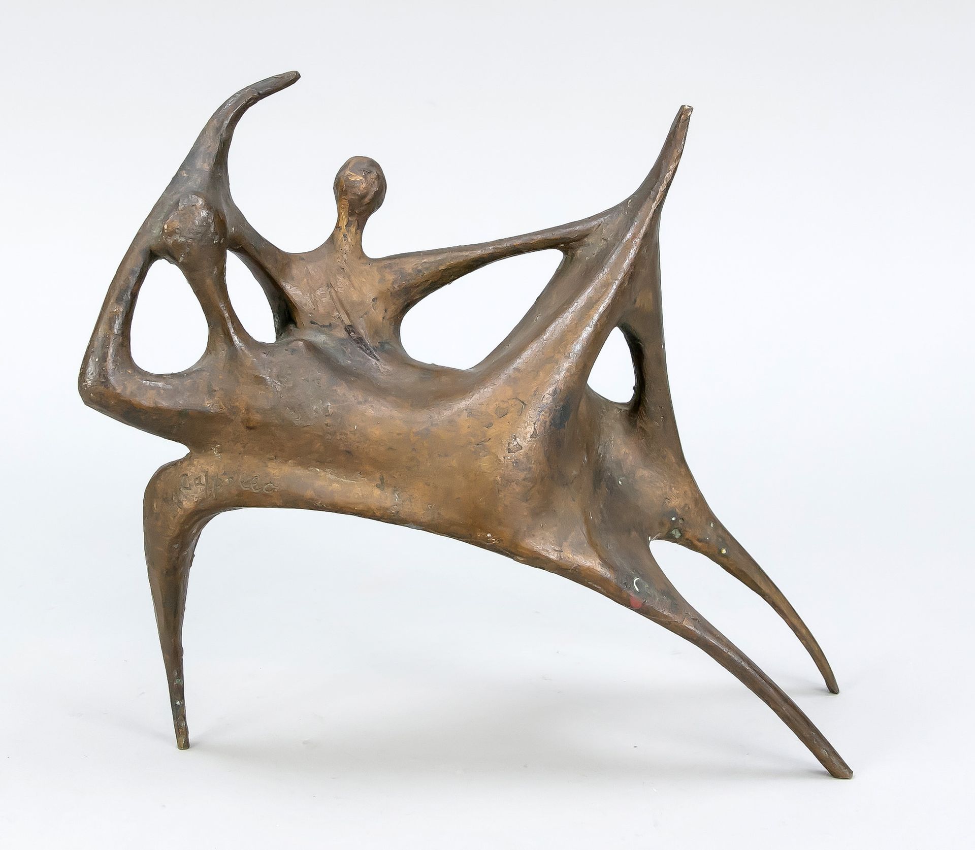 Null 卡梅罗-卡佩罗（1912-1996），"I Figli del Mare"（海的孩子），青铜，棕色铜锈，1955年，已签名，强烈抽象的一组人物代表了他&hellip;