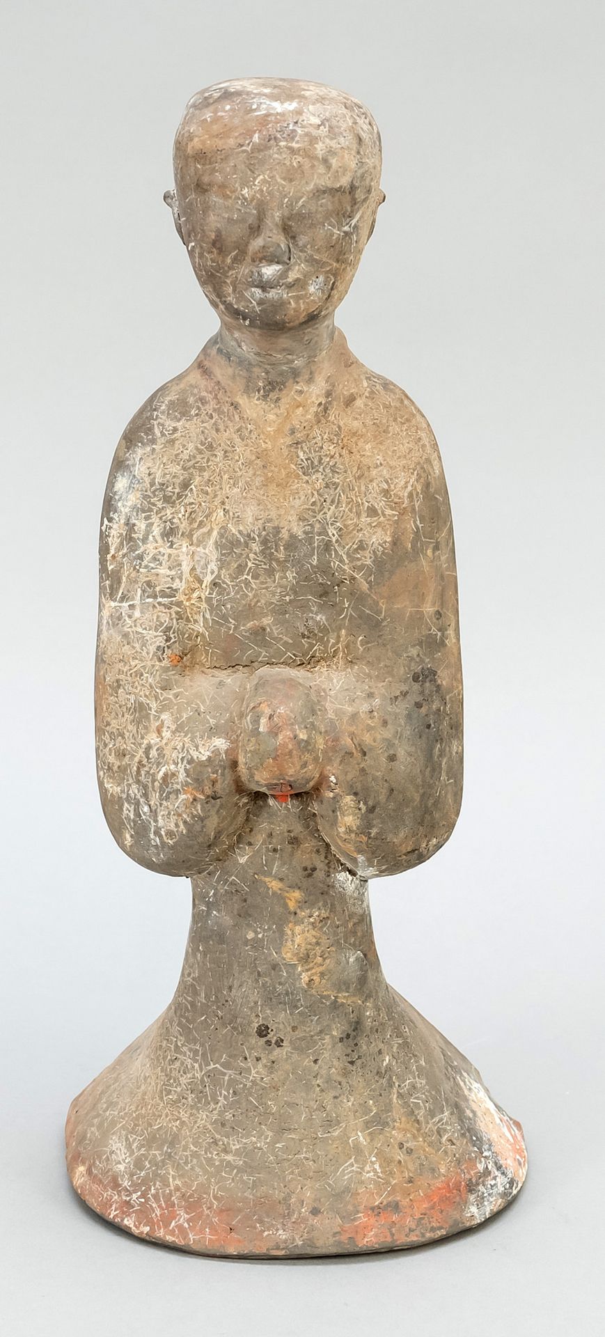 Null Terracotta-/Tonfigur, China, Alter unbekannt (Tang-zeitlich?). Stark stilis&hellip;