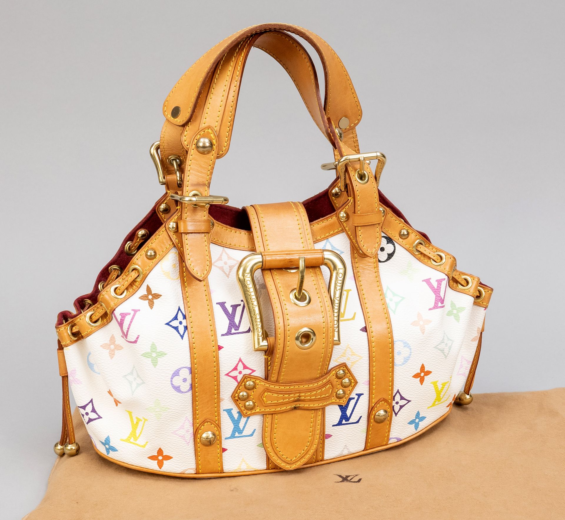 Null Louis Vuitton, Limited Edition Monogram Canvas Theda GM Multicolore Blanc B&hellip;