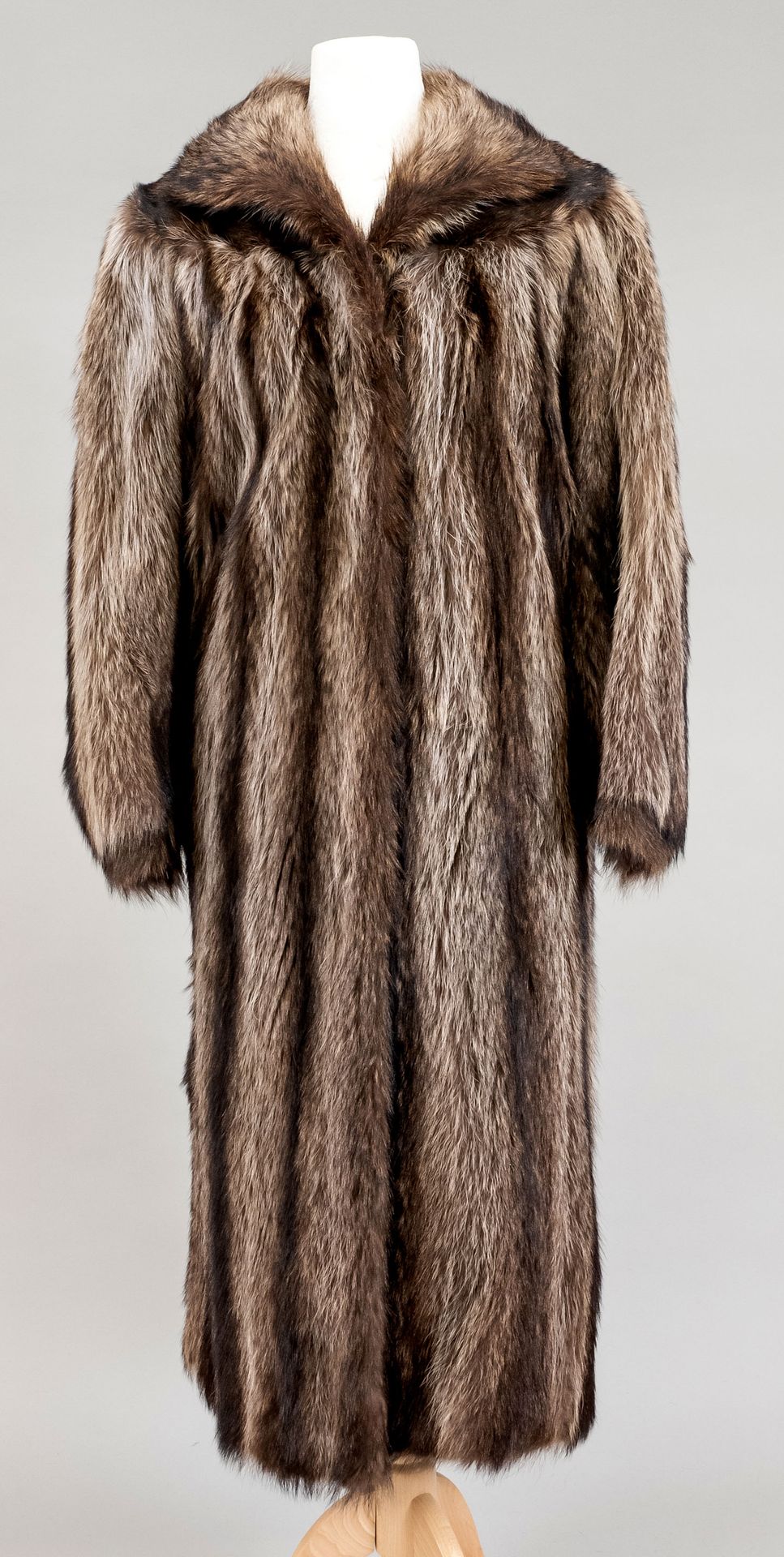 Null Manteau de fourrure chiné pour femmes, sans désignation ni indication de ta&hellip;