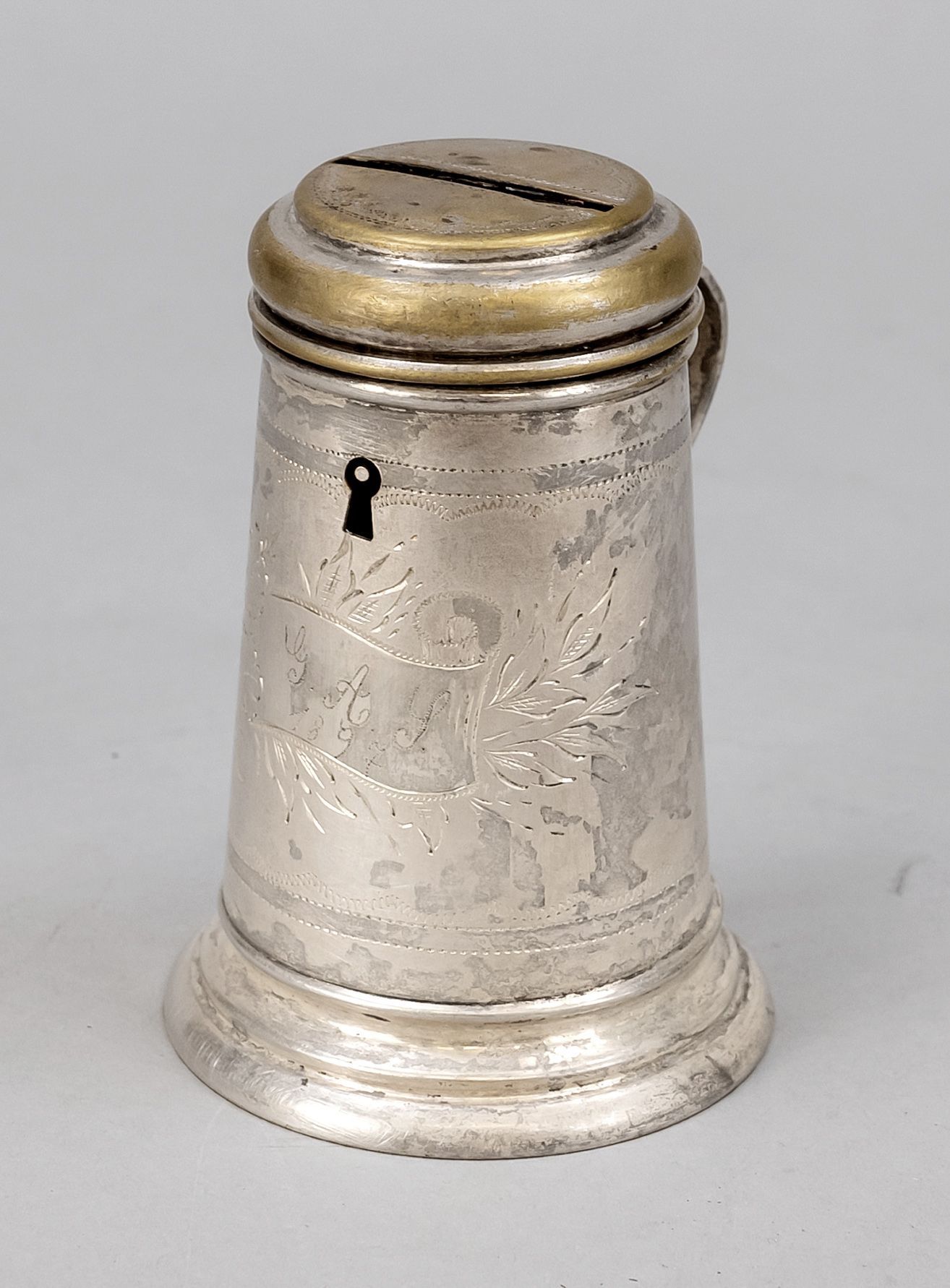 Tirelire/boîte de collection, datée 1897, avec serrure (…