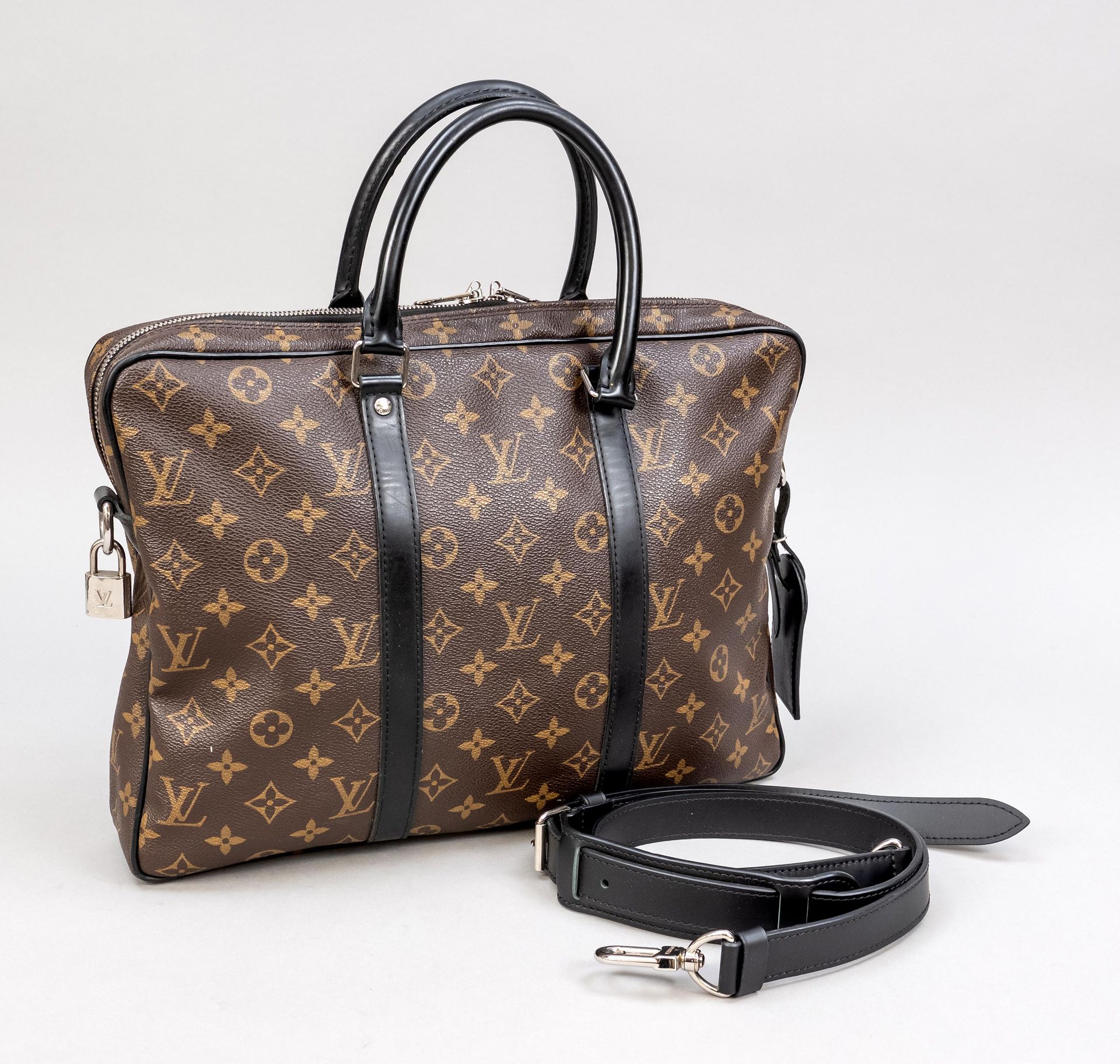 Null Louis Vuitton, Monogram Canvas Business Bag, tessuto di cotone gommato in d&hellip;
