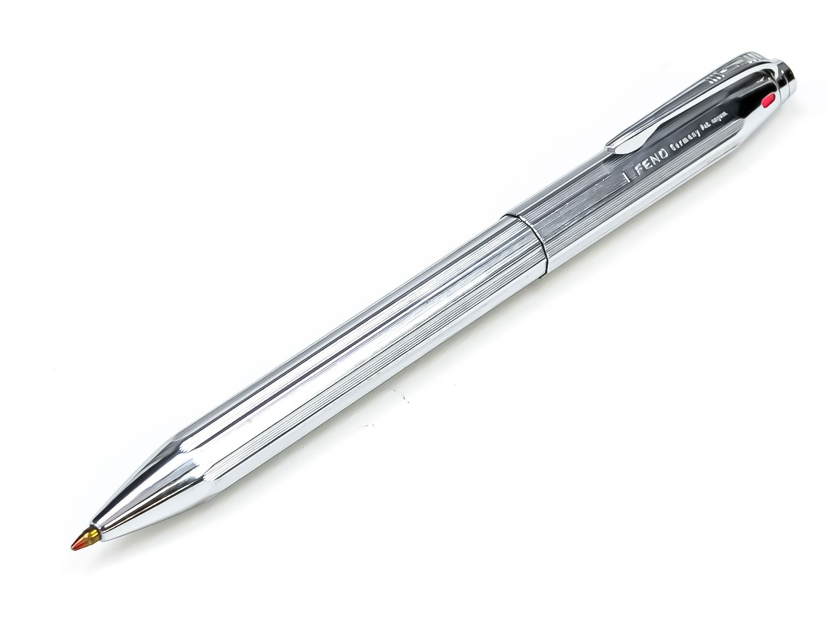 Null Fend four-color ballpoint pen, 2nd half 20th c., stainless steel case, l. 1&hellip;