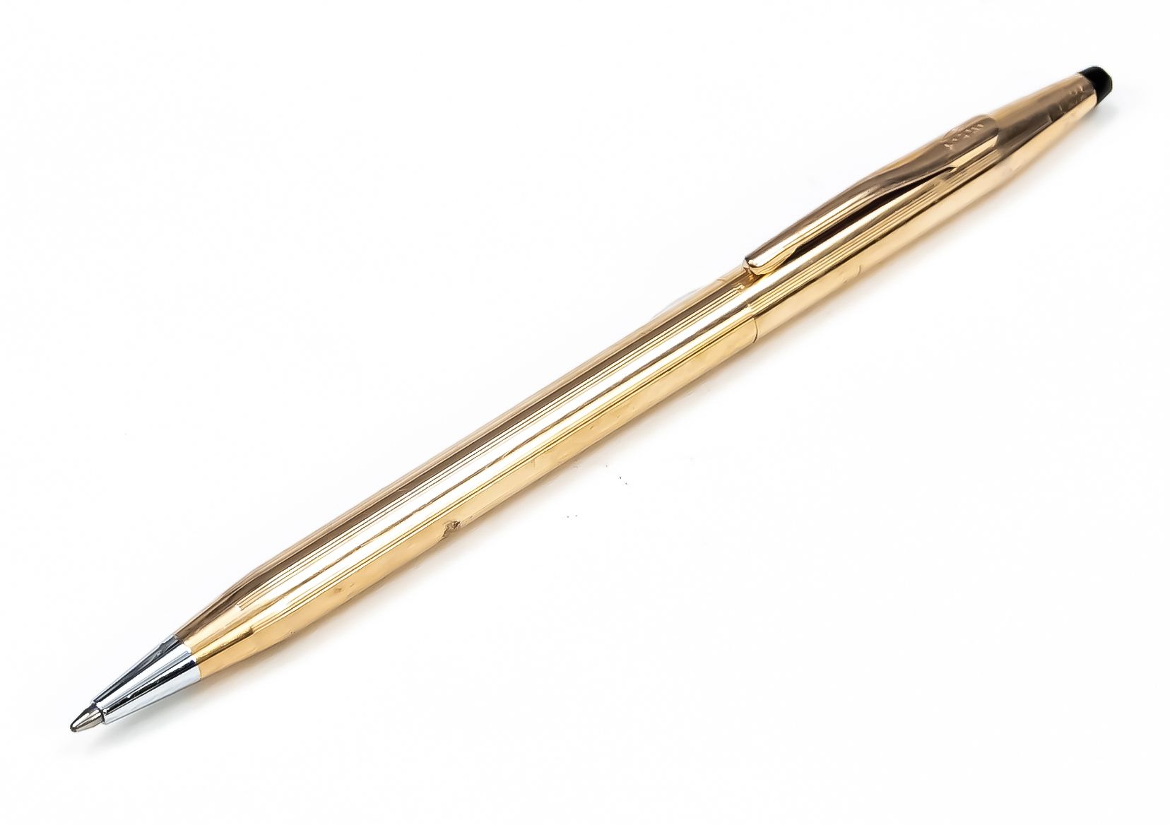 Null Cross ballpoint pen, Made in Ireland, 2nd half of 20th century, 14 ct hard &hellip;
