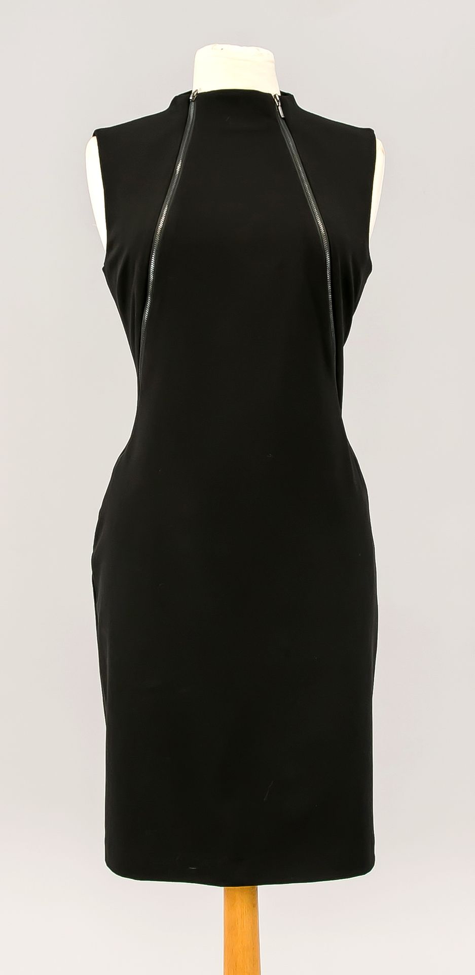 Null Vestido, Calvin Klein, talla 10, negro con cremalleras en la parte delanter&hellip;